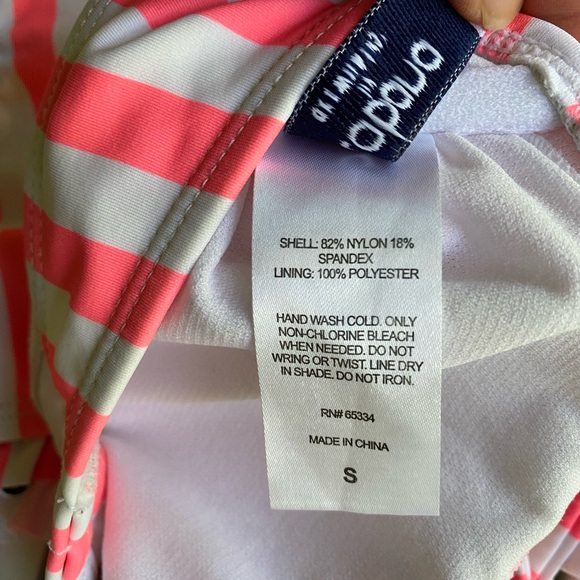 Pink and white striped two-piece Cabana swimsuit - Picture 7 of 8